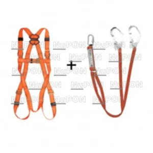 Full Body Harness Set - Orange Webbing Strap