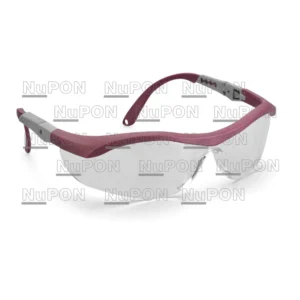 Medallas Safety Eyewear/Metallic Maroon / Hard Coated Clear Lens
