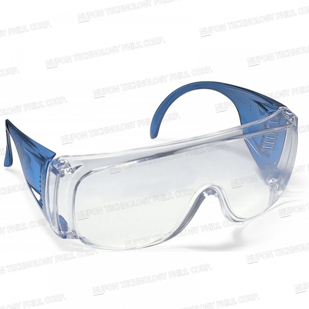 Series 2000 Visitor Safety Eyewear / Clear Lens with turquoise Color Temple