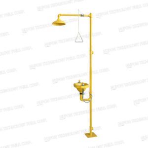 ABS Bowl Floor Mounted Emergency Shower & Eyewash With Out Foot Pedal