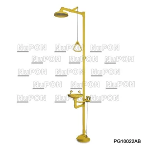 ABS Bowl Combination Emergency Shower And Eyewash With Foot Pedal