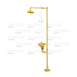 ABS Bowl Floor Mounted Emergency Shower & Eyewash With Out Foot Pedal