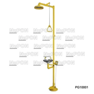 Combination Unit of ABS Drench Shower And Stainless Steel Eyewash Bowl With Foot Pedal