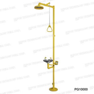Combination Unit of ABS Drench Shower And Stainless Steel Eyewash Bowl Without Foot Pedal