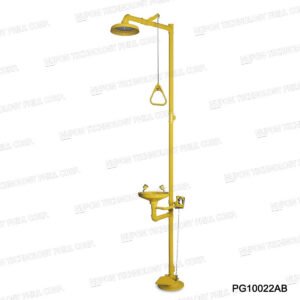 ABS Bowl Combination Emergency Shower And Eyewash With Foot Pedal