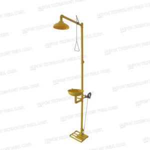 Stainless Steel Bowl Floor Mounted Emergency Shower & Eyewash With Foot Pedal