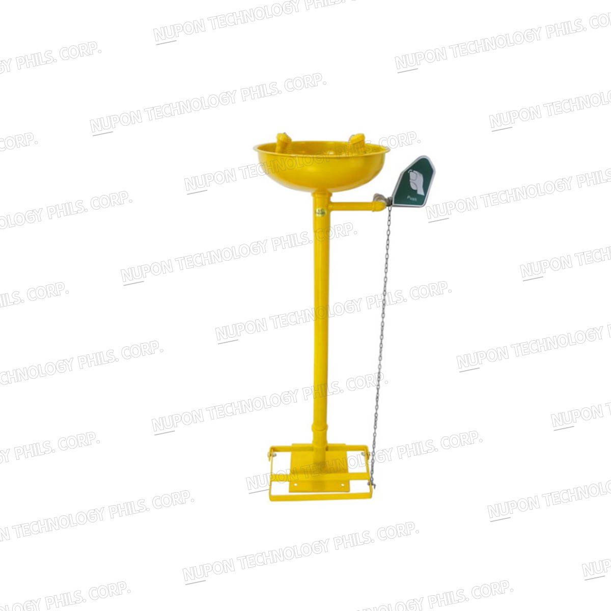 Stainless Steel Bowl Pedestal Mounted Emergency Eyewash With Foot Pedal