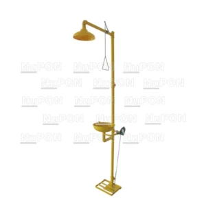 Stainless Steel Bowl Floor Mounted Emergency Shower & Eyewash With Foot Pedal