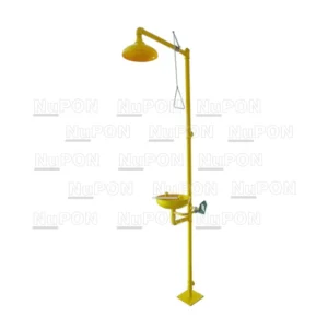 Stainless Steel Bowl Floor Mounted Emergency Shower & Eyewash With Out Foot Pedal